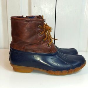 Sperry Saltwater Duckboots Navy Blue Sz 3